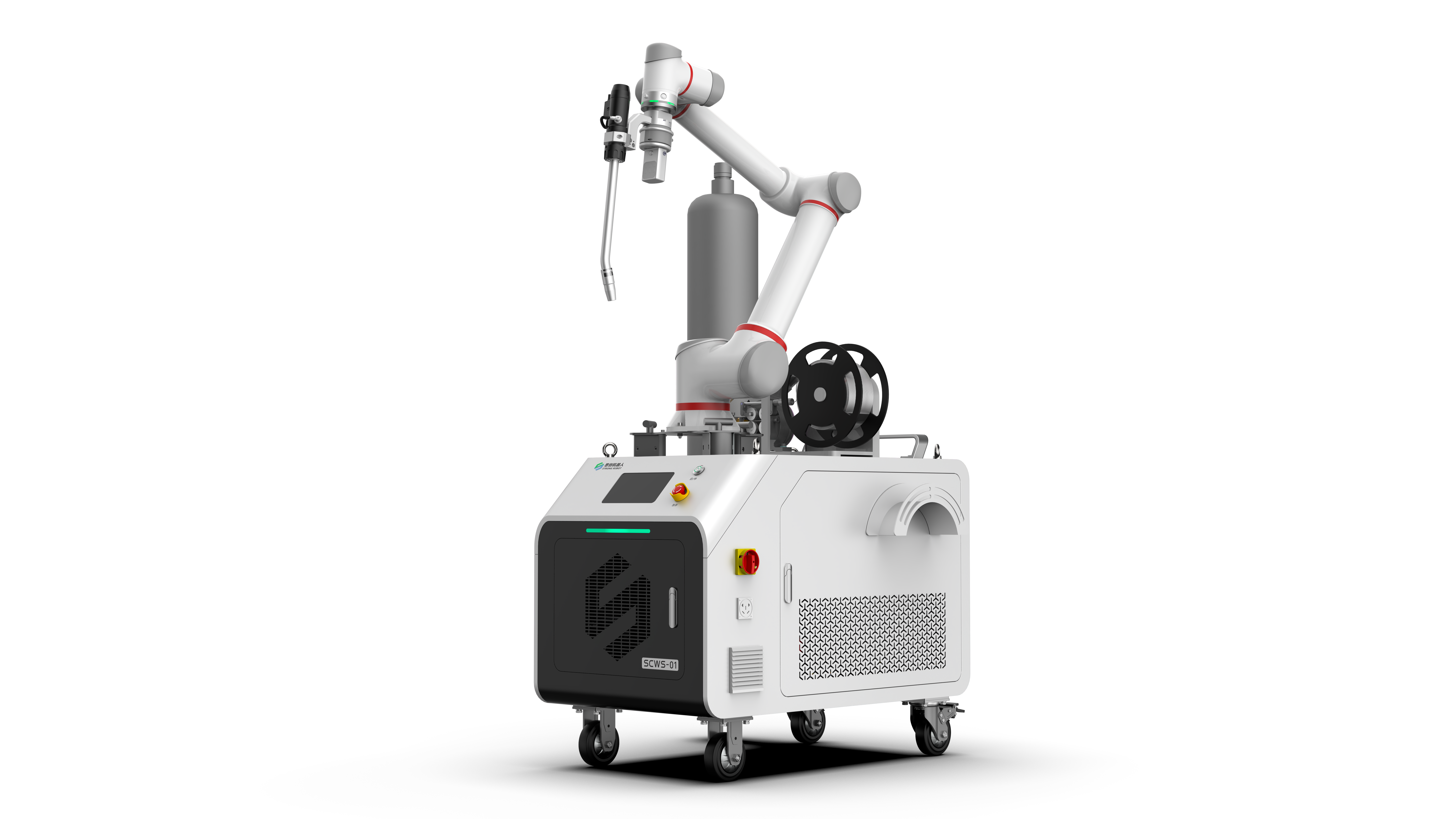 Mobile collaborative welding robot workstation
